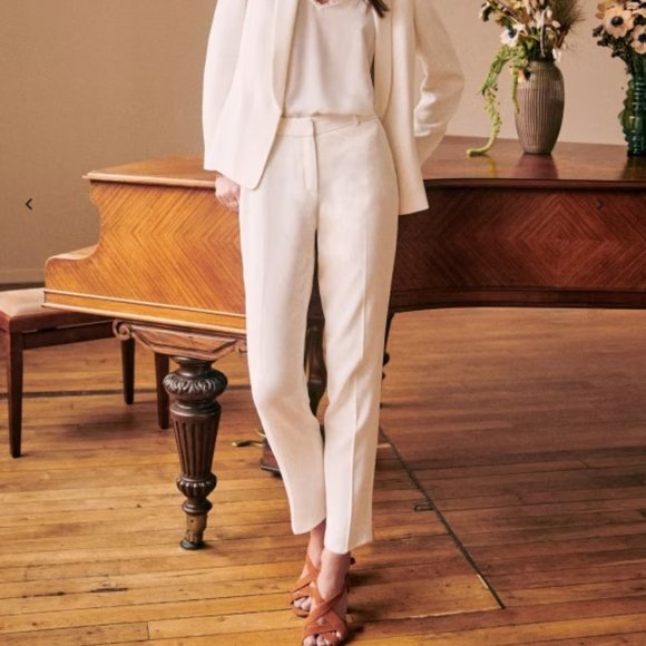 Sezane Gustav White Straight Leg Pants - EUC - Picture 8 of 8
